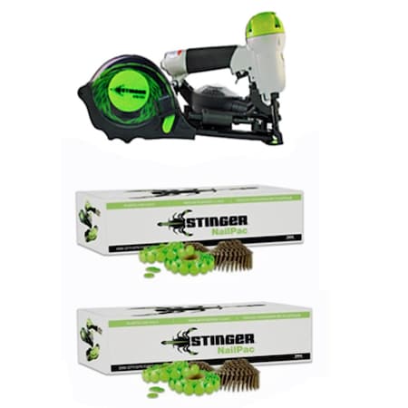 Stinger 1in Cap Nailer with Nails and Caps CN100B-KIT